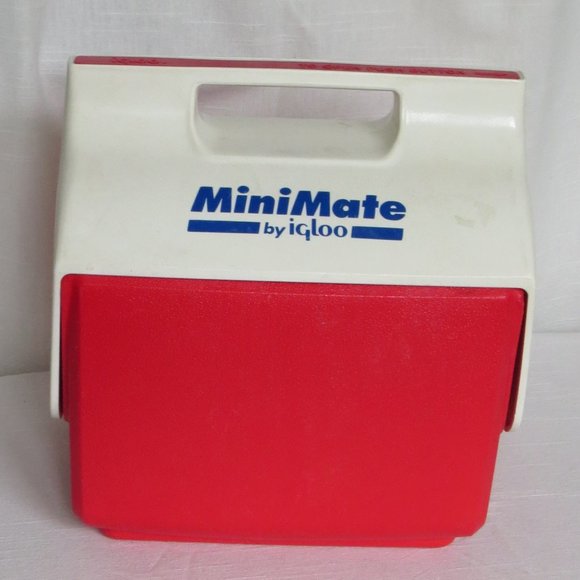 Vintage IGLOO Mini Mate Cooler Lunchbox Portable Camping Picnic Travel 9" x 10" - Picture 1 of 16